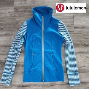 Lululemon Athletica Blue Stripped Zip-up Jacket